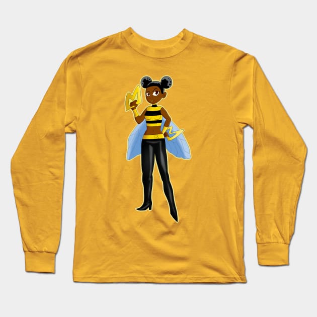 Sting Like a Bumblebee (Teen Titans) Long Sleeve T-Shirt by Sylverstone Khandr